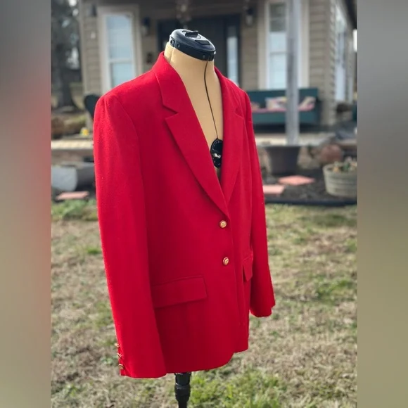 Vintage Pendleton Wool red blazer. Size 14. Vintage wool blazer - Picture 3 of 6